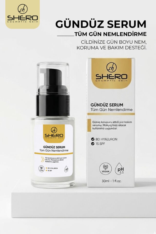 Shero Gündüz Serumu SPF 15 Korumalı 8D Hyaluron 30 ml