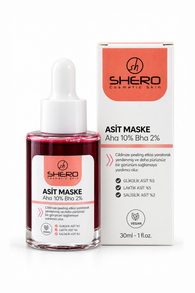 Shero Cosmetic Asit Maske AHA 10% BHA 2% Peeling 30 ml