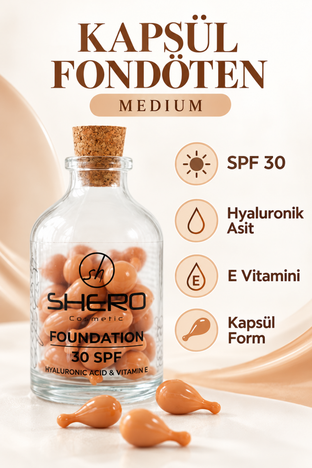 Shero Cosmetic Kapsül Fondöten Medium No:2